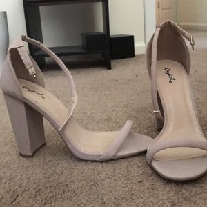 Open toed block heels